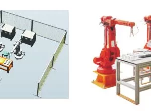 Twin Robot Material Handling Training System