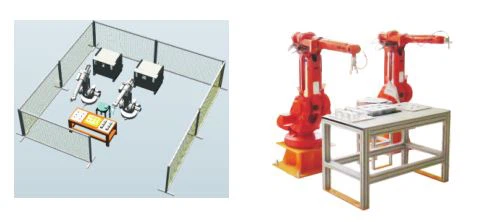 Twin Robot Material Handling Training System